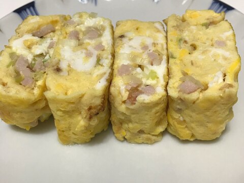 玉子焼き☆ロースハムと長ネギ